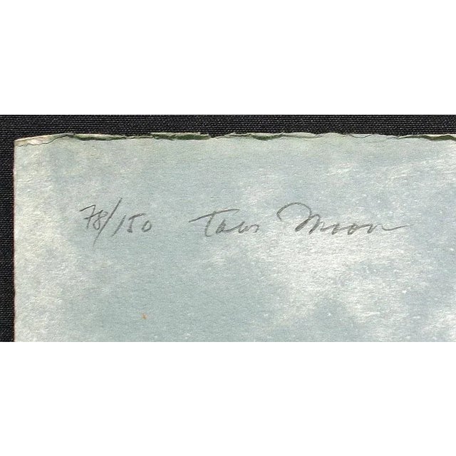 Minimalism Minimalist Peter Keefer "Taos Moon" Signed Limited Edition 1980s Collagraph Etching For Sale - Image 3 of 4