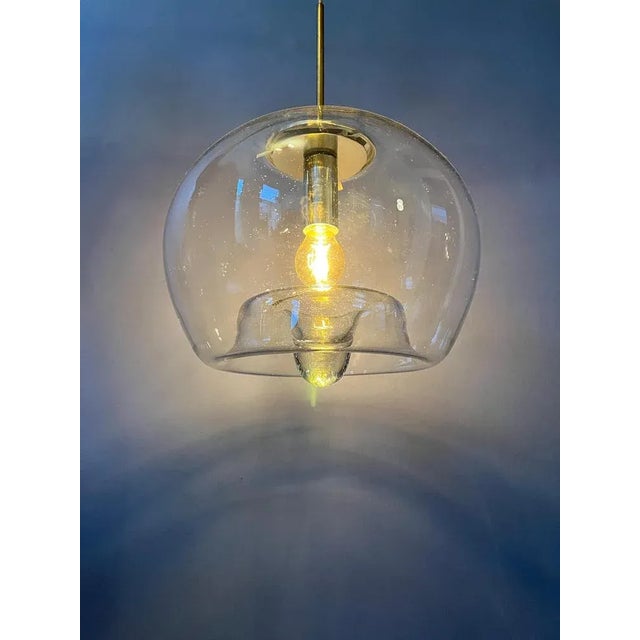 Vintage Mid-Century Modern Glass Lamp by Doria Leuchten For Sale - Image 4 of 10