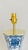 A 20th century delft table lamp made from a boch for royal sphinx vase. The lamp is off white featuring decorations in...