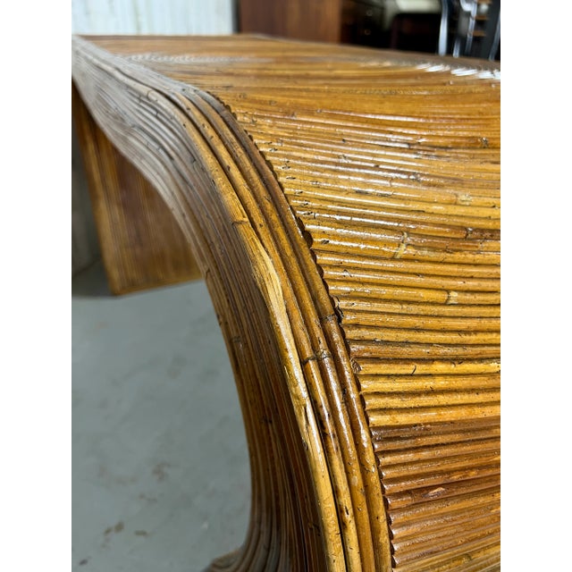 Pencil Reed Console Table in the Style of Gabriella Crespi For Sale - Image 10 of 13