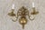 1930s Pair Vintage Colonial Williamsburg Brass Candelabra Wall Sconces For Sale - Image 5 of 13