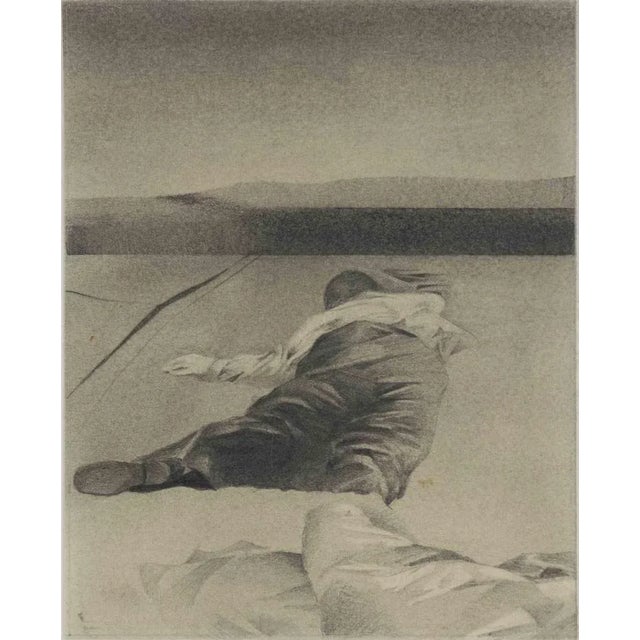 Enrique Vasi, Lying Man, Drawing, Mid-20th-Century For Sale - Image 3 of 3