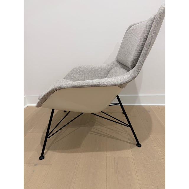 Shell Striad Lounge Chair & Ottoman For Sale - Image 7 of 12