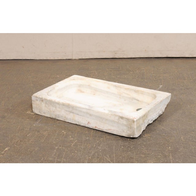 Spanish 19th Century Spanish White Marble Sink For Sale - Image 3 of 10