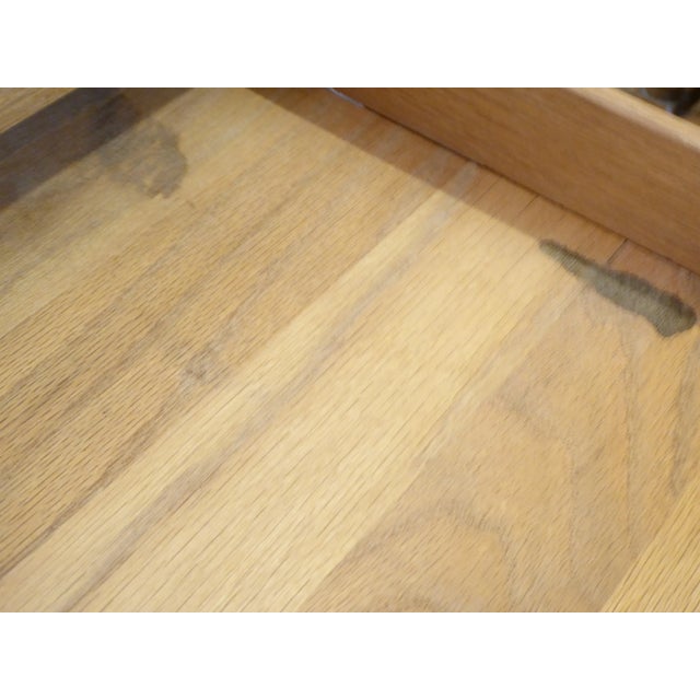 Brown Vintage Modern Oak Bedside Chests - a Pair For Sale - Image 8 of 8