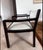 An exceptional pair of vintage, custom-made lounge chairs, individually bench-made in New York City from black walnut and...