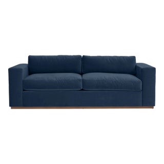 Lincoln Sofa, Denim Performance Velvet For Sale