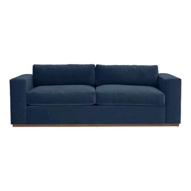 Lincoln Sofa, Denim Performance Velvet For Sale