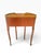 Brown Mid-20th Century Vintage French Louis XV Style Burl Wood Demilune Side Table With Brass Gallery For Sale - Image 8 of 14
