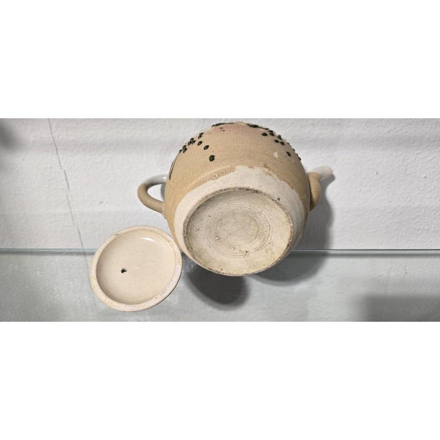 Antique 20th Century Japanese Moriage Sharkskin Samehada Glaze Teapot Meiji Taisho Era For Sale In Los Angeles - Image 6 of 6