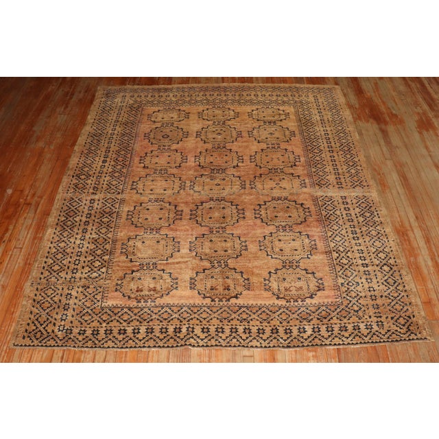 Early 20th Century Early 20th Century Rustic Tribal Ersari Rug - 7'10" x 9'9" For Sale - Image 5 of 8