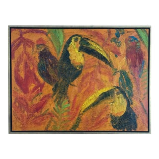 Painting of Toucans by Hunt Slonem For Sale