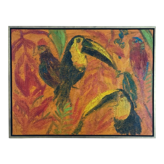 Painting of Toucans by Hunt Slonem For Sale