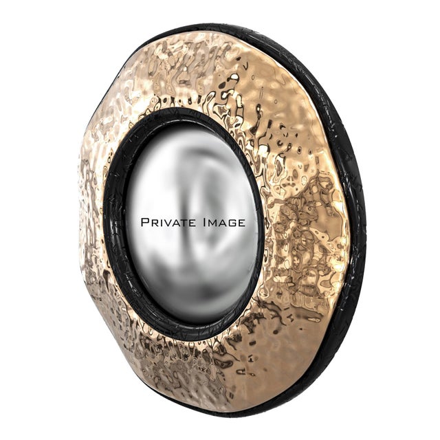 "Capriccio" Convex Wall Mirror with Bronze, Handmade Bizimyer Furniture. Unmatched. Unrivalled. Designed by Hasan Samet...