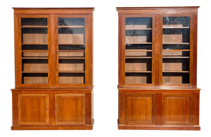Empire Restoration Style Bookcases, Set of 2