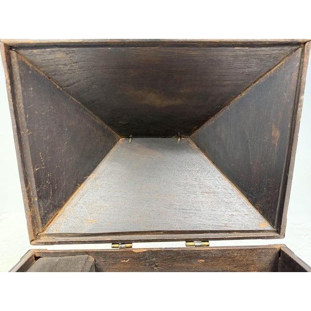 Antique Indian Jewelry Box in Wood and Brass, 1800s For Sale - Image 11 of 16
