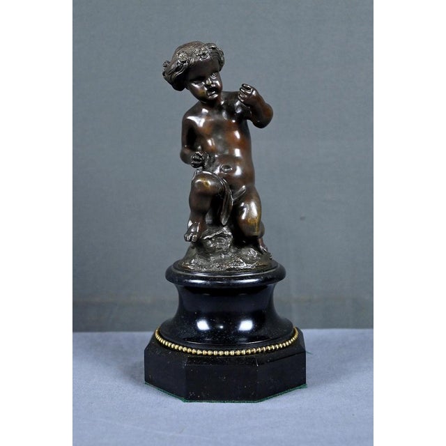 19th Century Bronze Nude Putti, Set of 2 For Sale - Image 12 of 16