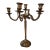 Vintage Brass 6 Arm 7 Candle Candelabra Made in India Ornate Taper Holder 17.5in For Sale