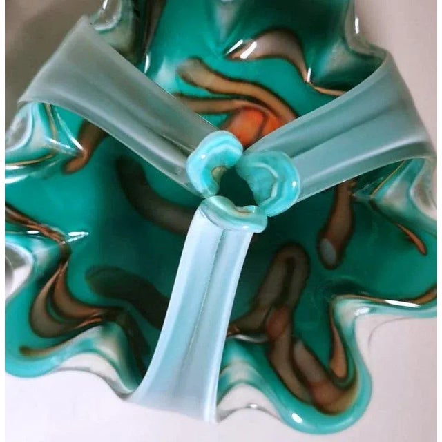 Italian Colored Opaline Murano Glass Basket, 1965 For Sale - Image 6 of 13