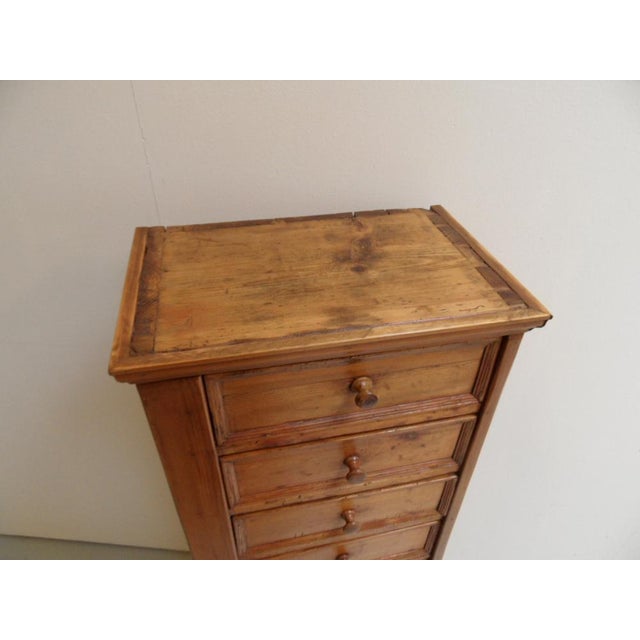 Antique Pine Filing Cabinet with Drawers, 1890s For Sale - Image 4 of 12