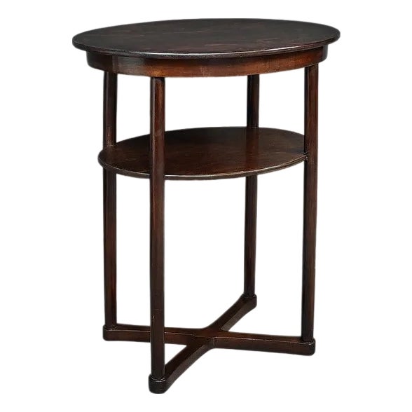 Art Deco Beech Pedestal Table by J. Hoffmann, 1930s For Sale