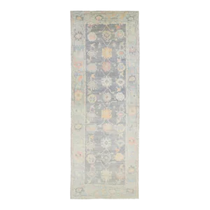 7 X 20 Oversized Modern Wool Rug Turkish Oushak in Light Gray