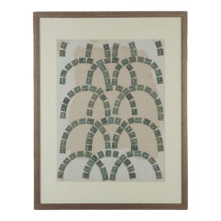 "Stamp Art" Collage, u.s.a. Circa 1910 For Sale