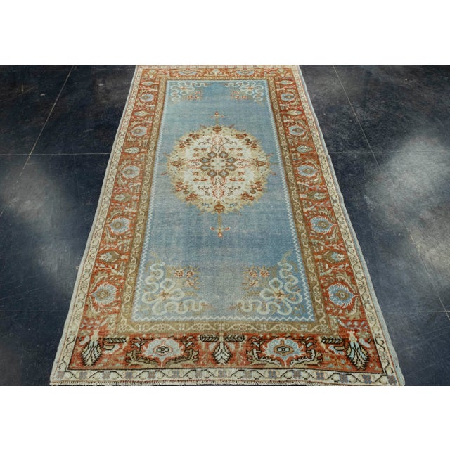 Turkish Vintage Rug 3'9" x 6'11" #17946 Explore a curated collection of hallway runners, wool rugs, and handmade...