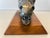 Vintage Ted Arnold Ltd. Brass Washed Horse Head Stapler on Walnut Stand For Sale - Image 12 of 12