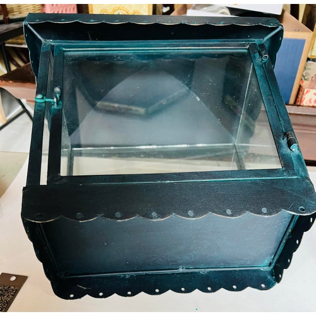 Vintage Pagoda Style Black Tole Display Diorama Lanterns a Pair For Sale - Image 11 of 11