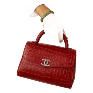 Bochic "Capri" Vintage Emerald, Ruby & Diamond Bangle Set In 18K Gold & Silver For Sale