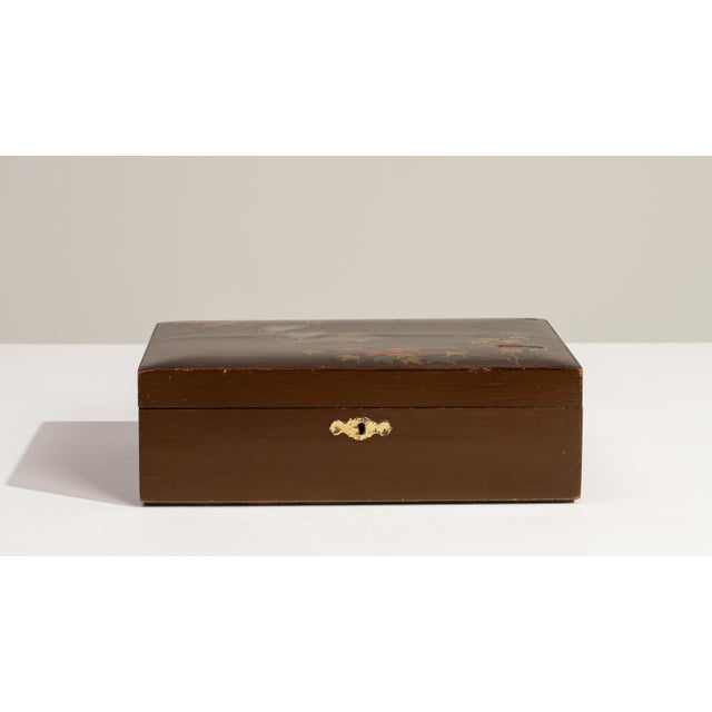 Early 20th Century China Brown Wood Box For Sale In Greensboro - Image 6 of 18