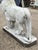 Vintage Classical Style Standing Lion Cement Guardian Entry Garden Statue - Pair For Sale - Image 9 of 12