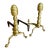 Pair Large Federal Beehive Ball Claw Brass Andirons For Sale