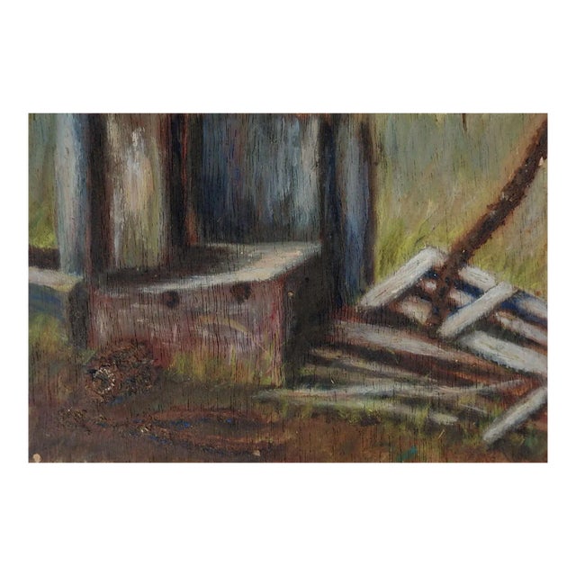 Small Vintage Mid 20th Century Abstract Painting For Sale