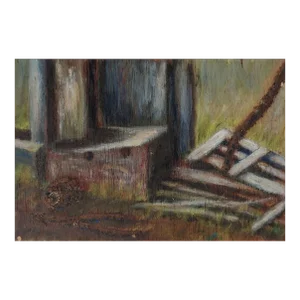 Small Vintage Mid 20th Century Abstract Painting