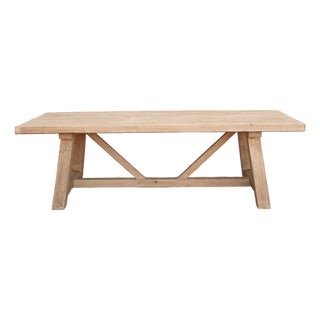 The Basquaise, 96" Reclaimed Wood Trestle Table For Sale