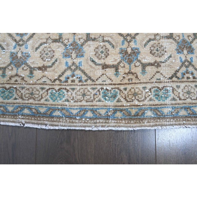 1970s Vintage Persian Handmade Wool Cotton Brown Area Rug For Sale - Image 9 of 11