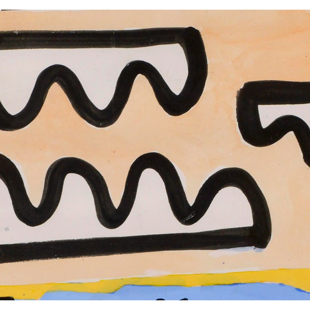 Blue & Peach Abstract by Marc Foster Grant For Sale In Monterey, CA - Image 6 of 7