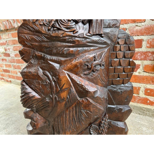 Wood Antique French Carved Wood Wall Sculpture the Gleaners by Jean Francois Millet For Sale - Image 7 of 13