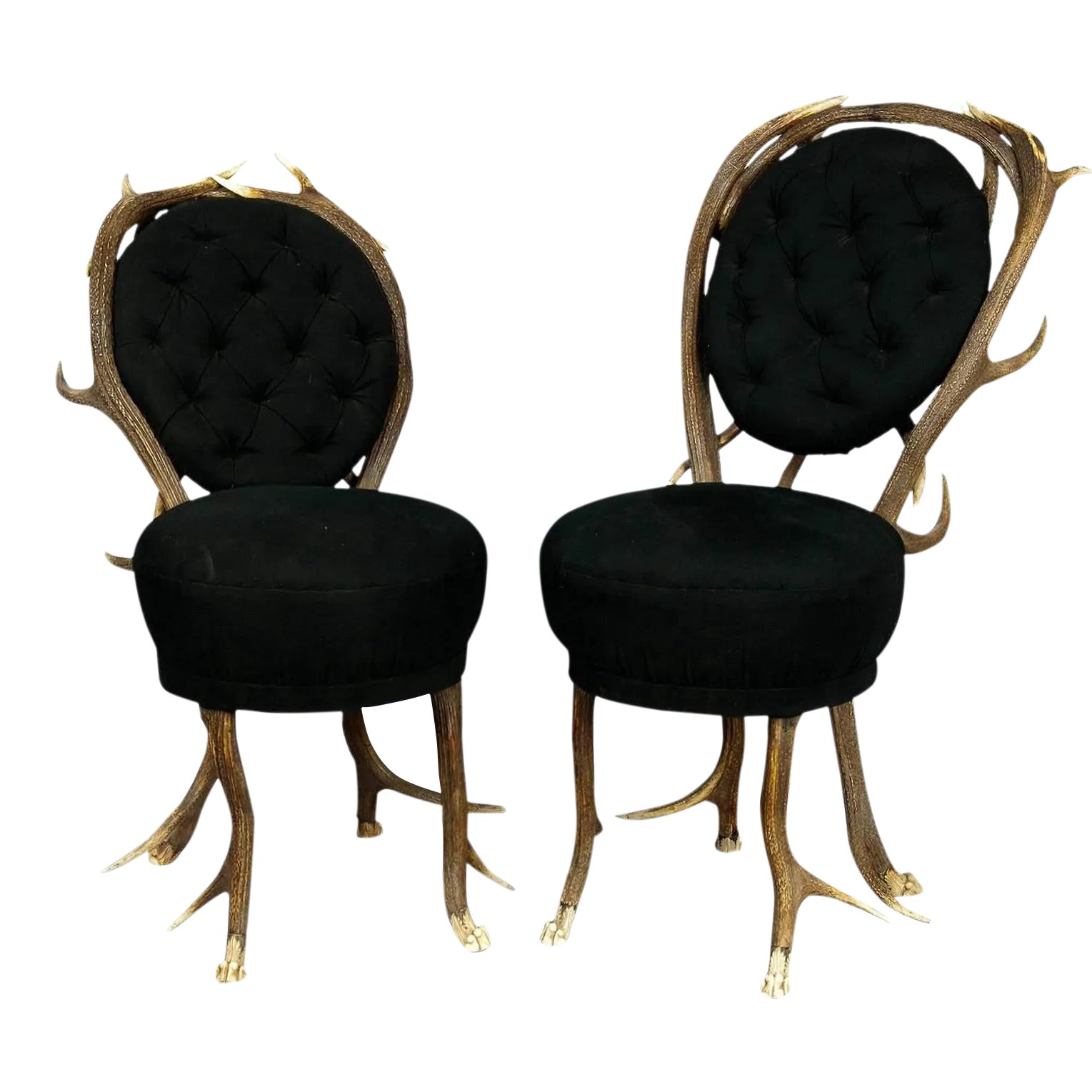 1860s Antler Parlor Chairs a Pair Chairish