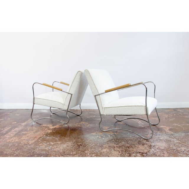 Vintage Polish Bauhaus Style Lounge Chairs, 1950s, Set of 2 For Sale - Image 6 of 16