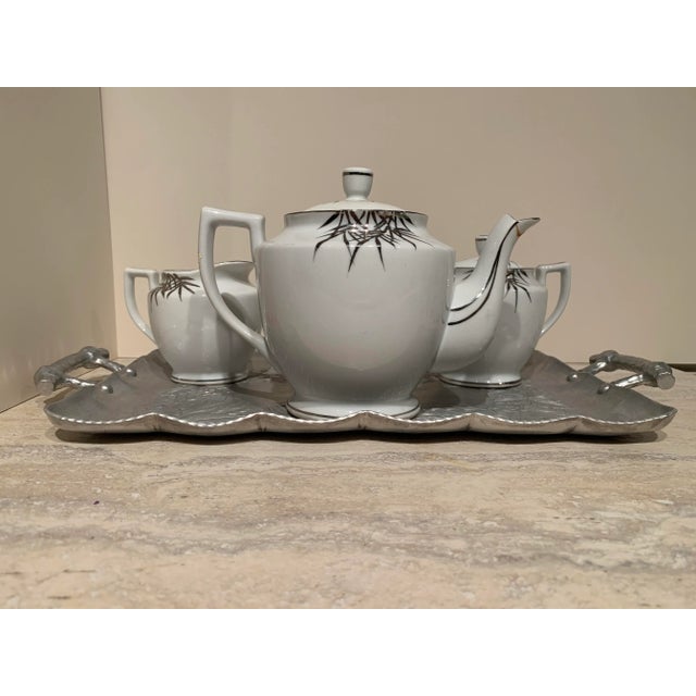 Asian Vintage Mid-Century Asian Porcelain Tea Set - 4 Pieces For Sale - Image 3 of 13