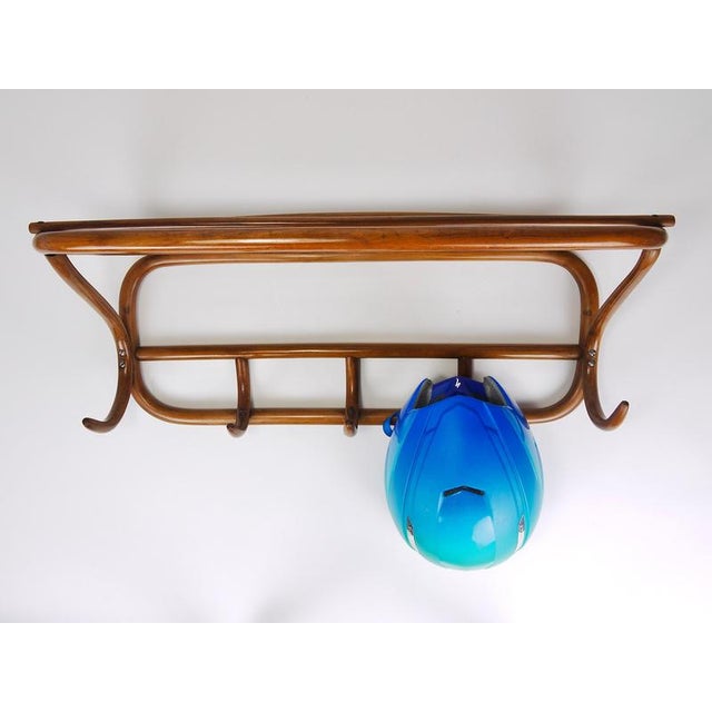 Art Nouveau Secessionist Bentwood Wall Coat Rack from Thonet, Austria, 1900s For Sale - Image 13 of 18