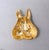 Vintage 1980s Signed Jomaz Goldtone Rabbit Brooch For Sale In Philadelphia - Image 6 of 6