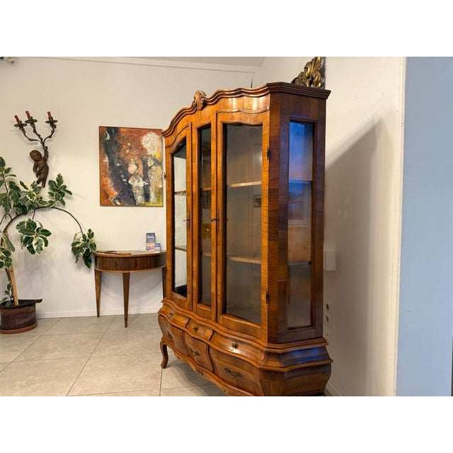 Baroque Style Display Cabinet in Wood, 1970s For Sale - Image 10 of 18