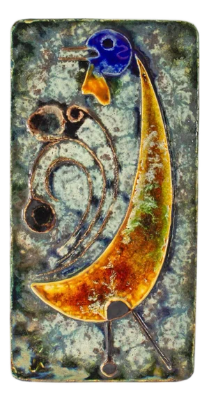 German Ceramic Wall Tile Plaque Helmut Friedrich Schäffenacker