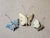 Mid-Century Modern Vintage Hand-Painted Ceramic Butterflies by Minghetti Bologna, 1940s, Set of 3 For Sale - Image 3 of 11