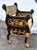 Textile Vintage Ornate Egyptian Revival Black & Gold Chair W/Lion Heads For Sale - Image 7 of 12