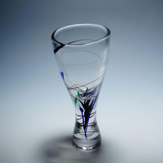 Vase of the Abstracta Series, Vicke Lindstrand for Kosta, Sweden 1950s For Sale - Image 6 of 9